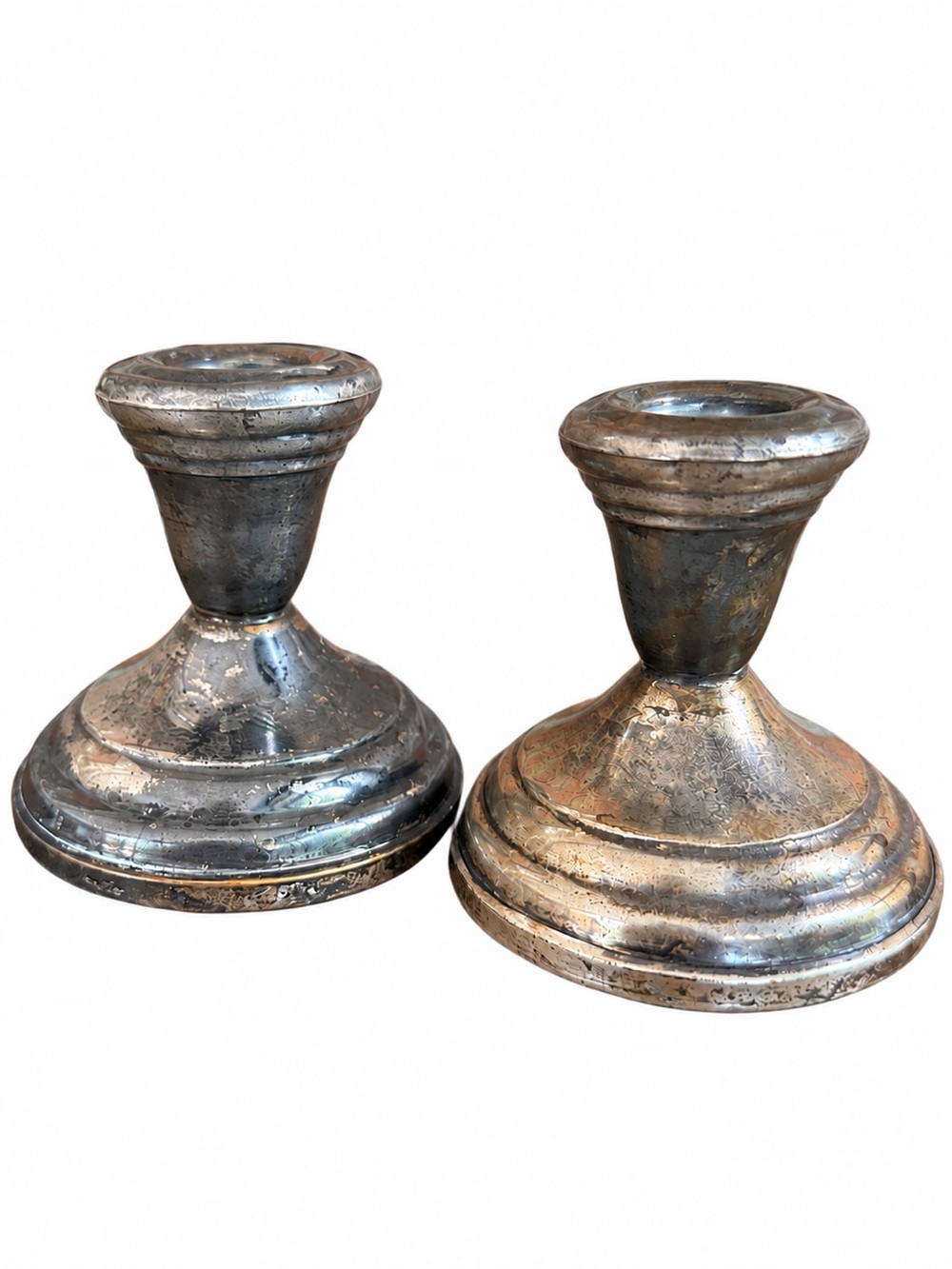 Vintage F.B. Rogers Silver Plate Weighted Candlesticks Pair